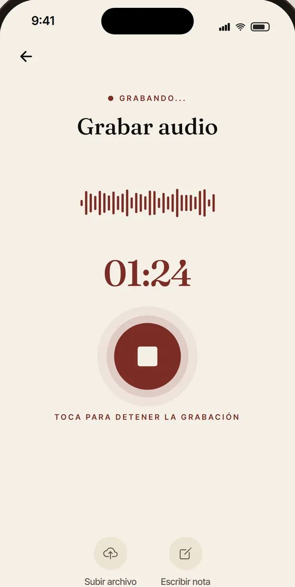 Grabando una palabra en Rhema+