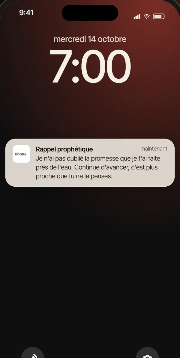 Rappel du matin avec une parole plus ancienne