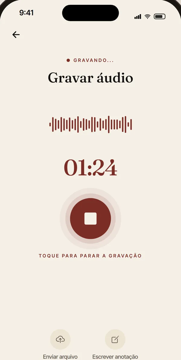 Gravando uma palavra no Rhema+