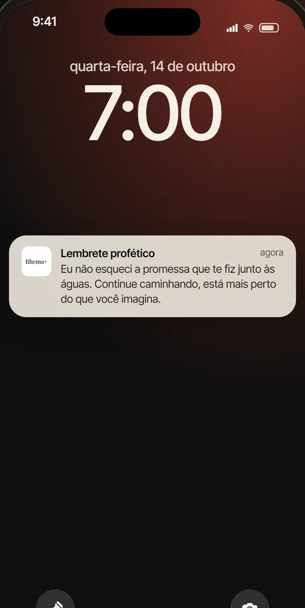 Lembrete da manhã com uma palavra anterior